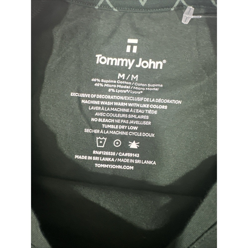 NEW Tommy John [ Medium ] MEN Crewneck T shirt in Dark‎ Green  #U1356 - Picture 3 of 9